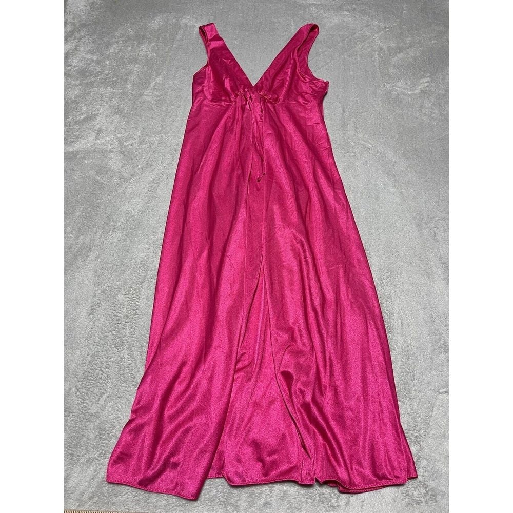 Vintage Intimate Options Nightgown Womens Medium Pink V Neck Sleeveless