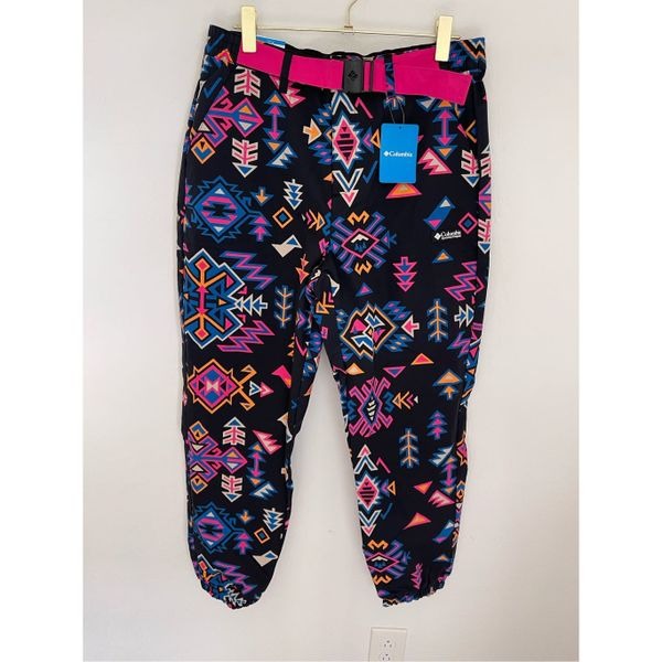 COLUMBIA Women's Wintertrainer Woven Aztec Print Pants Size Large NWT