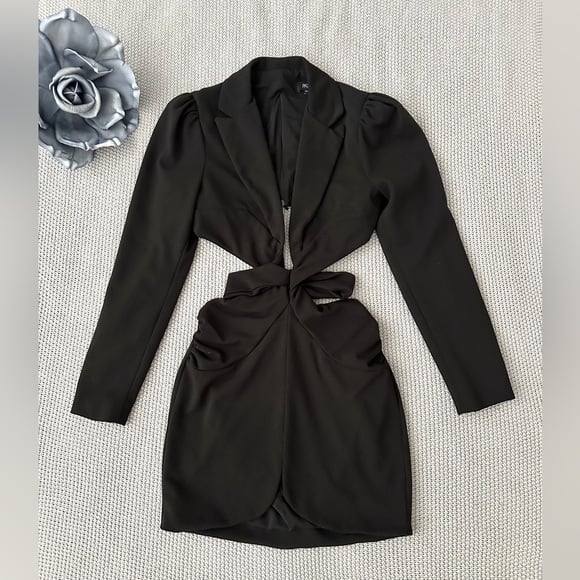 PatBo LBD Cutout Blazer Plunge Mini Dress Size 6