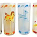 Set of 4 Vintage Libbey Frosted Carousel Merry Go Round Glasses