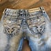 ROCK REVIVAL Women's Janelle Capri Stonewashed Jeans (25)