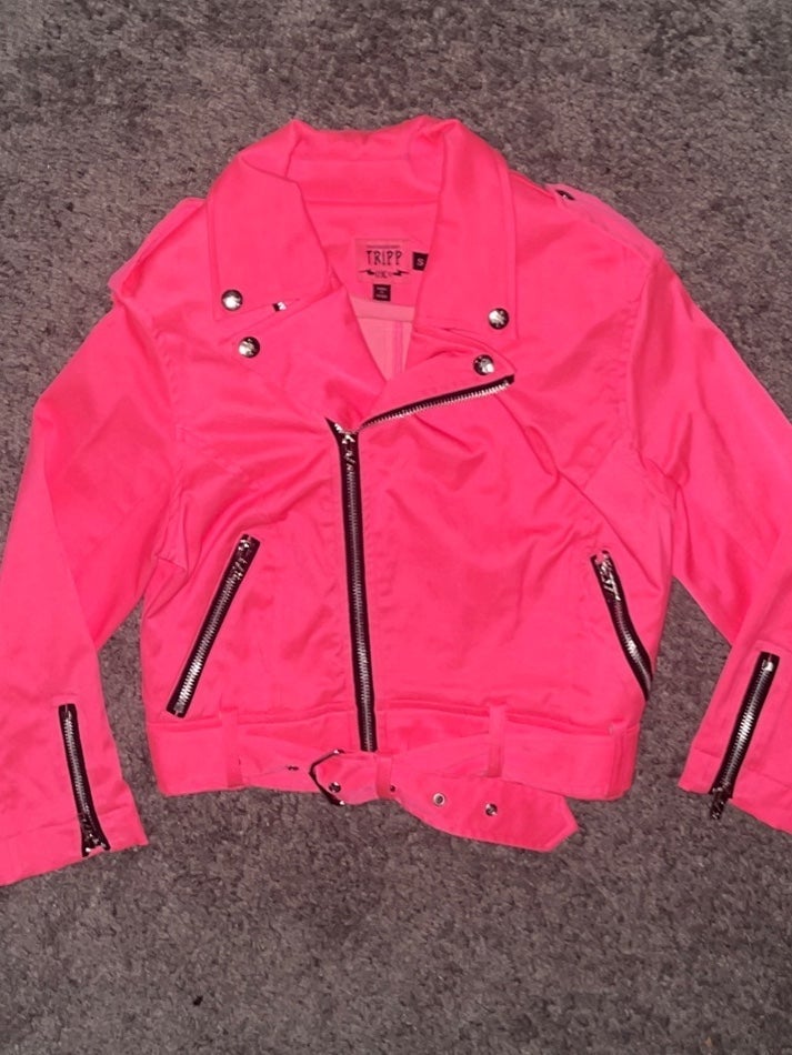 Tripp NYC Pink Moto Jacket