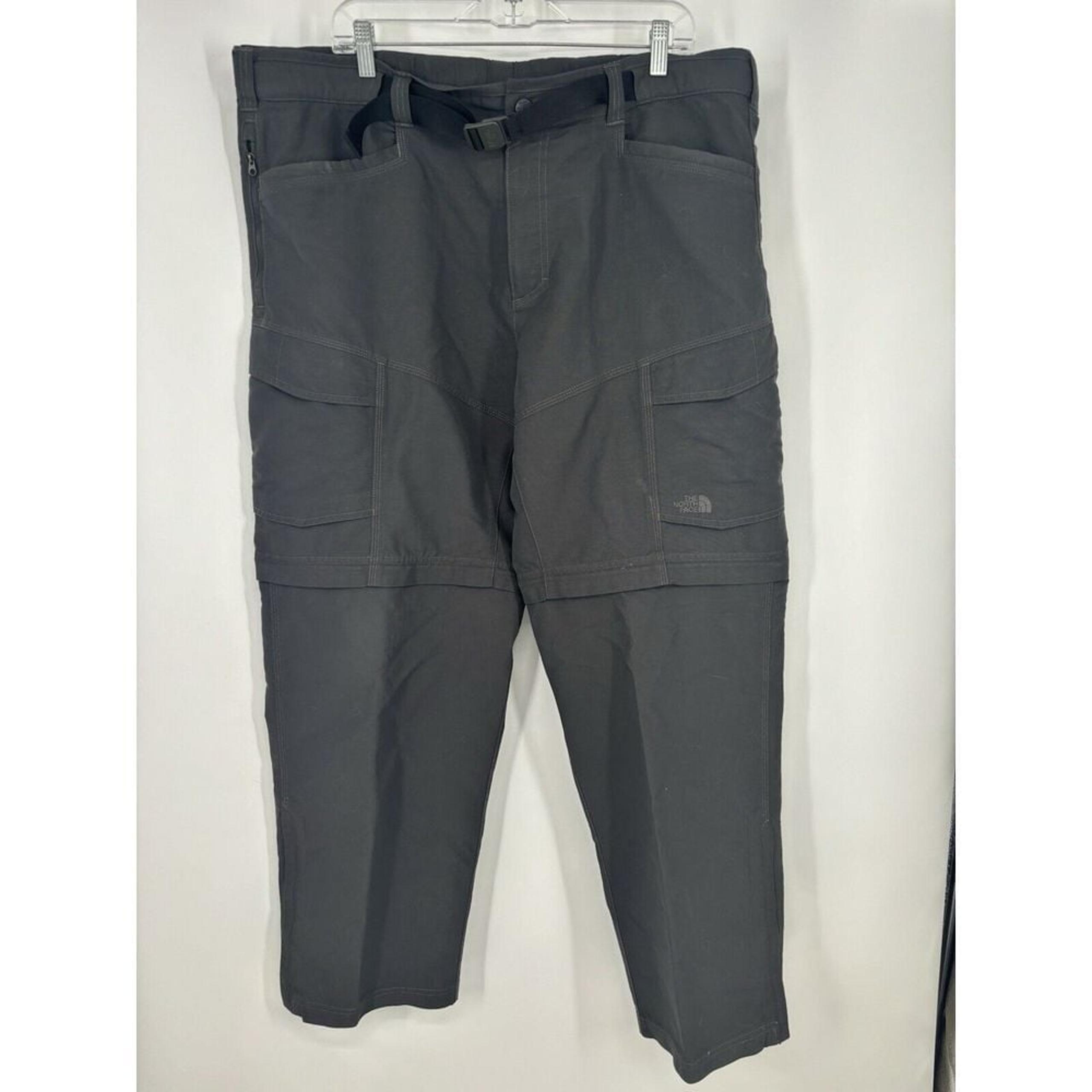 The North Face Winter Snow Pants Ski Snowboard Cargo Belted Grey Mens Size 2XL