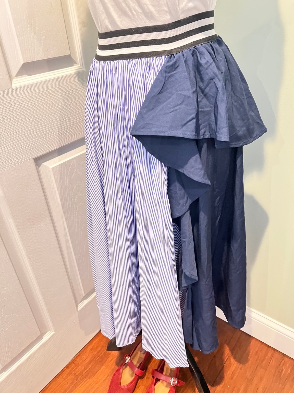 Midi stripe skirt