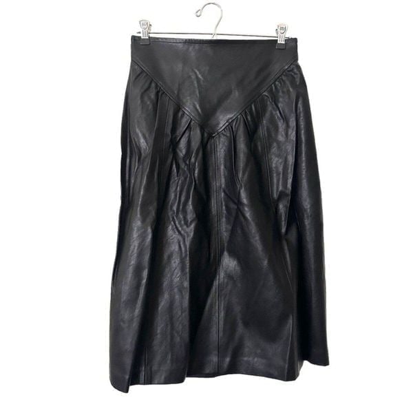 MOLLY BRACKEN Faux Leather Knee Length Skirt Sz Small