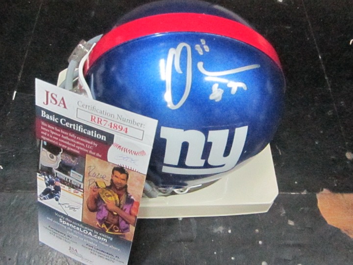 Giants OSI UMENYIORA Signed Auto Mini Helmet JSA COA