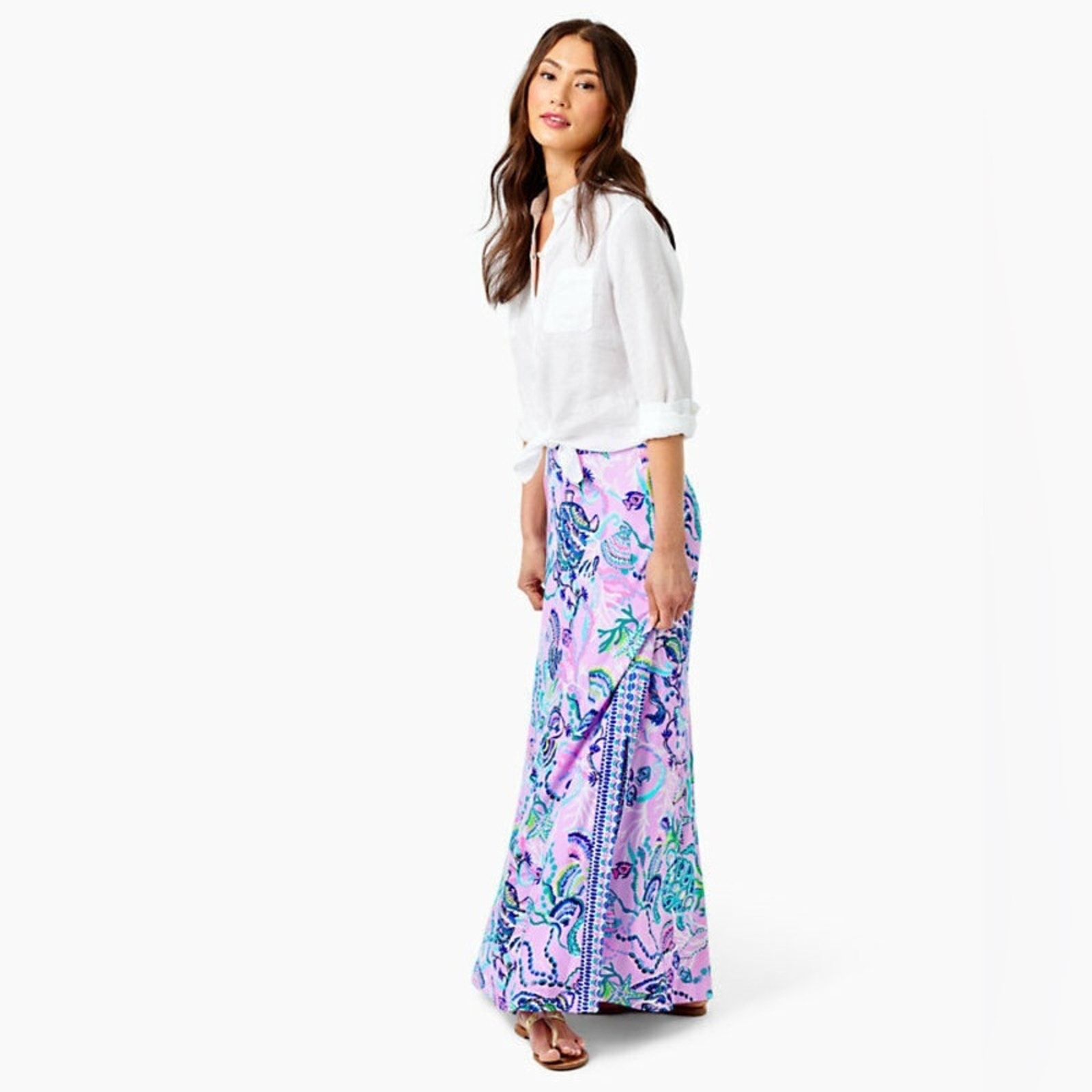 Lilly Pulitzer adea lilac freesi mermaid for you Floral Print Skirt - Multicolor