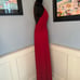 True Vintage Y2K Laundry Red Ruched Deep V Neck Gown with Spaghetti Straps and X