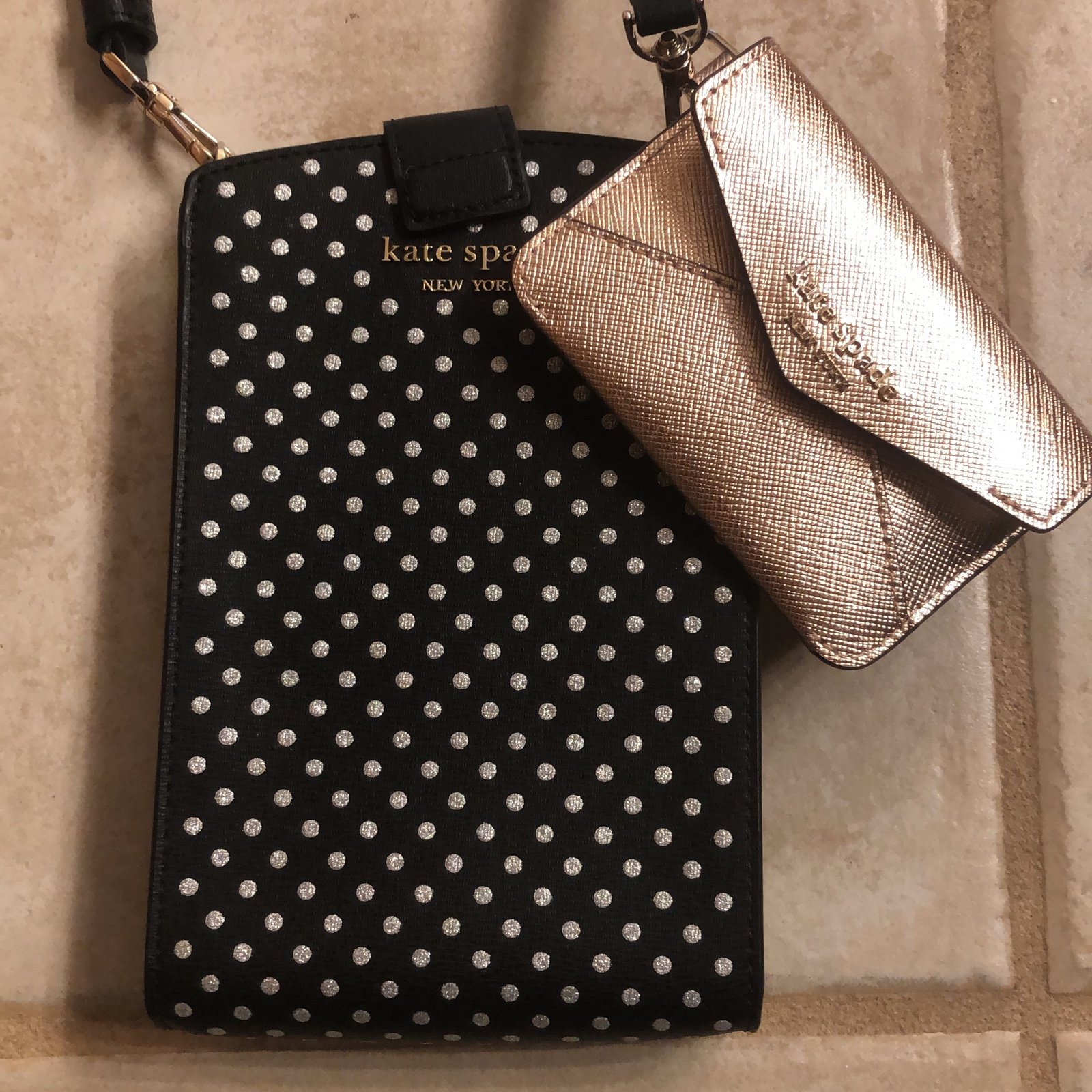 Kate Spade metallic crossbody bag