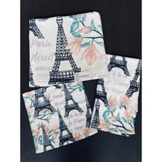 NWT 3-pc Paris Eiffel Tower French Bath Towel Set