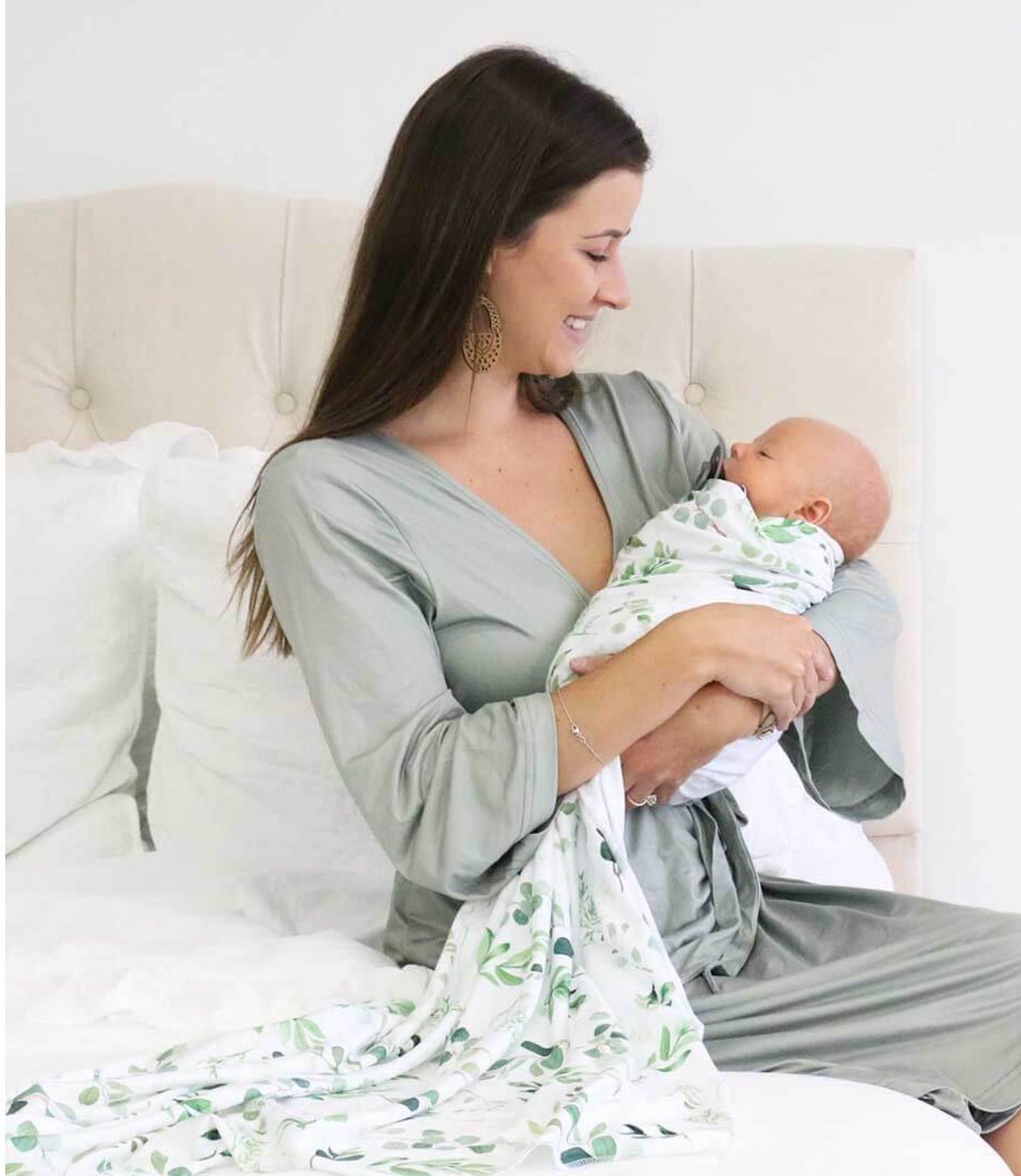 Caden Lane Bamboo Knit Maternity Robe