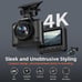 Dash Cam Front and Rear, 4K+1080P Dual Dash Camera for Cars, Built-In Wifi GPS