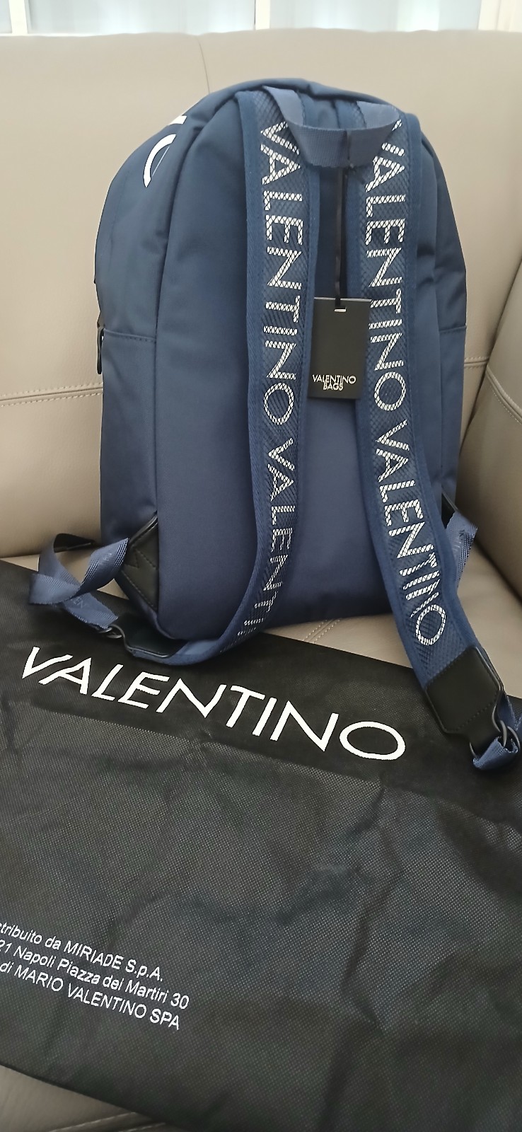 New mario Valentino Authentic backpack navy blue