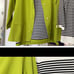 Adorable three piece spring/summer top set jacket - Green white black