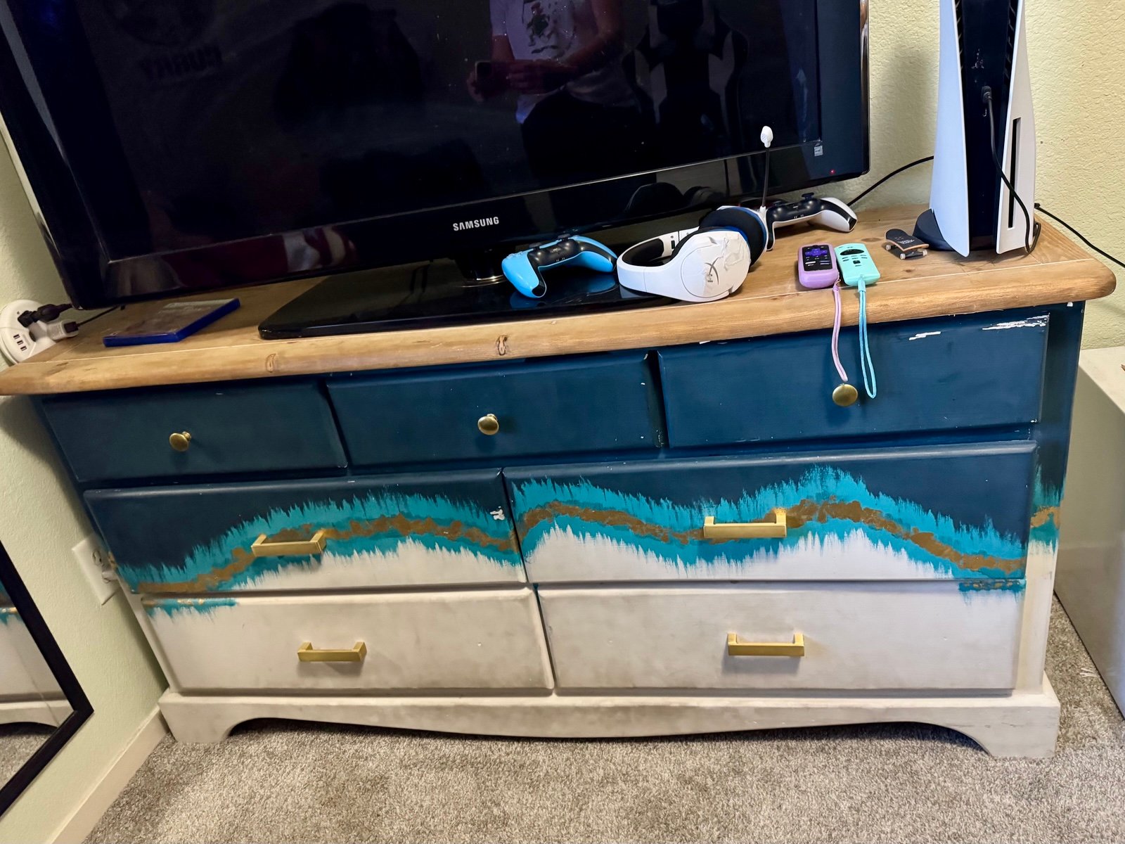 Custom painted dresser