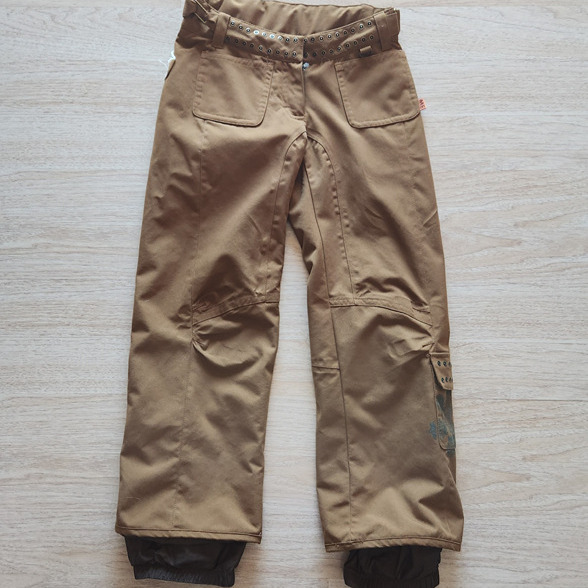 EUC Obermeyer Bliss Snow Ski Pants Side-Pocket Zip Brown Nylon Women's 7