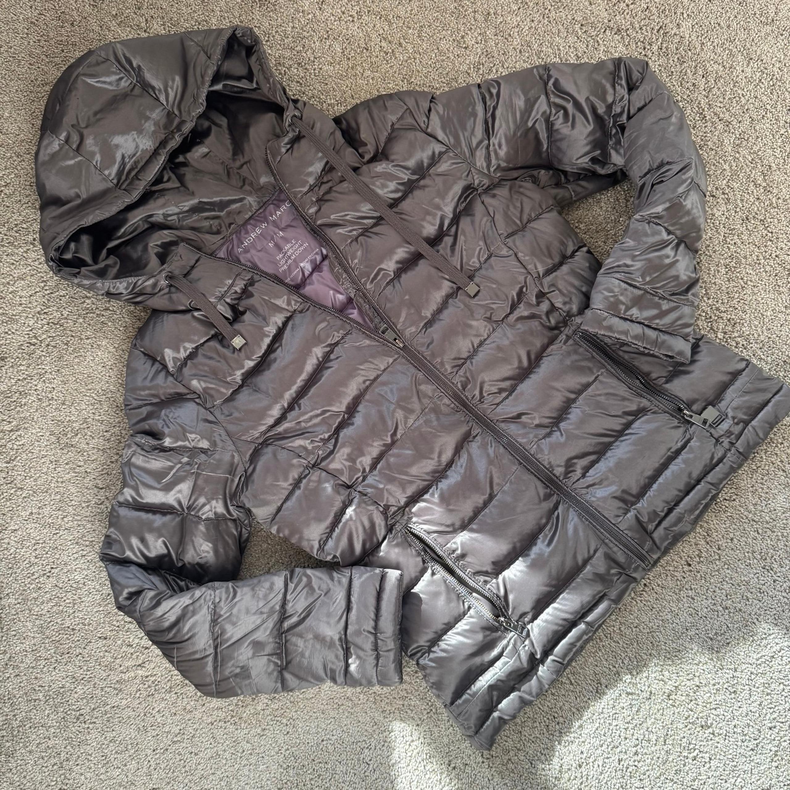 Andrew Marc - Women’s (M) Silver & Purple Light Down Puffer Winter Coat Jacket