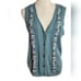 Cottage Essentials Vintage Green Embroiderd Vest