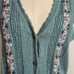 Cottage Essentials Vintage Green Embroiderd Vest