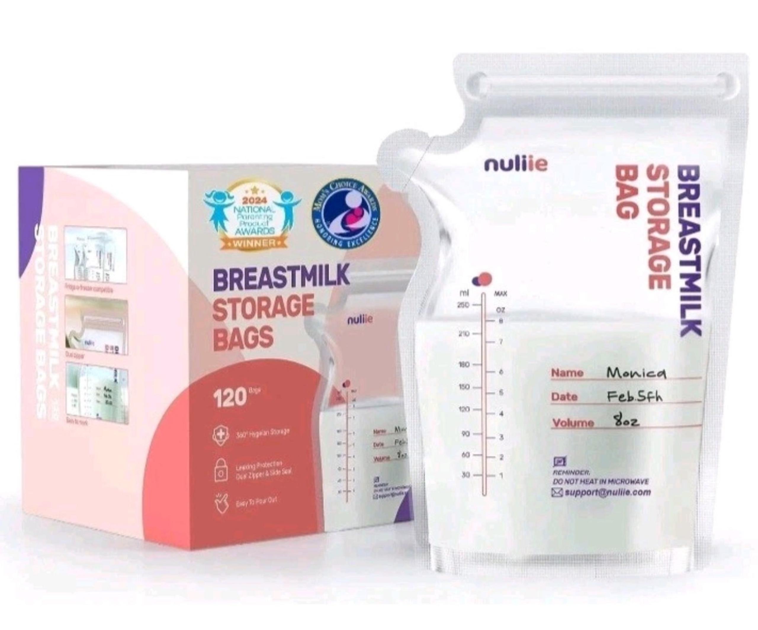 Sealed~1 Box Of Breastmilk Storage Bags, No-Leak, 120 Count Pack  Temp-Sensing