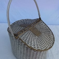 Handcrafted metal basket