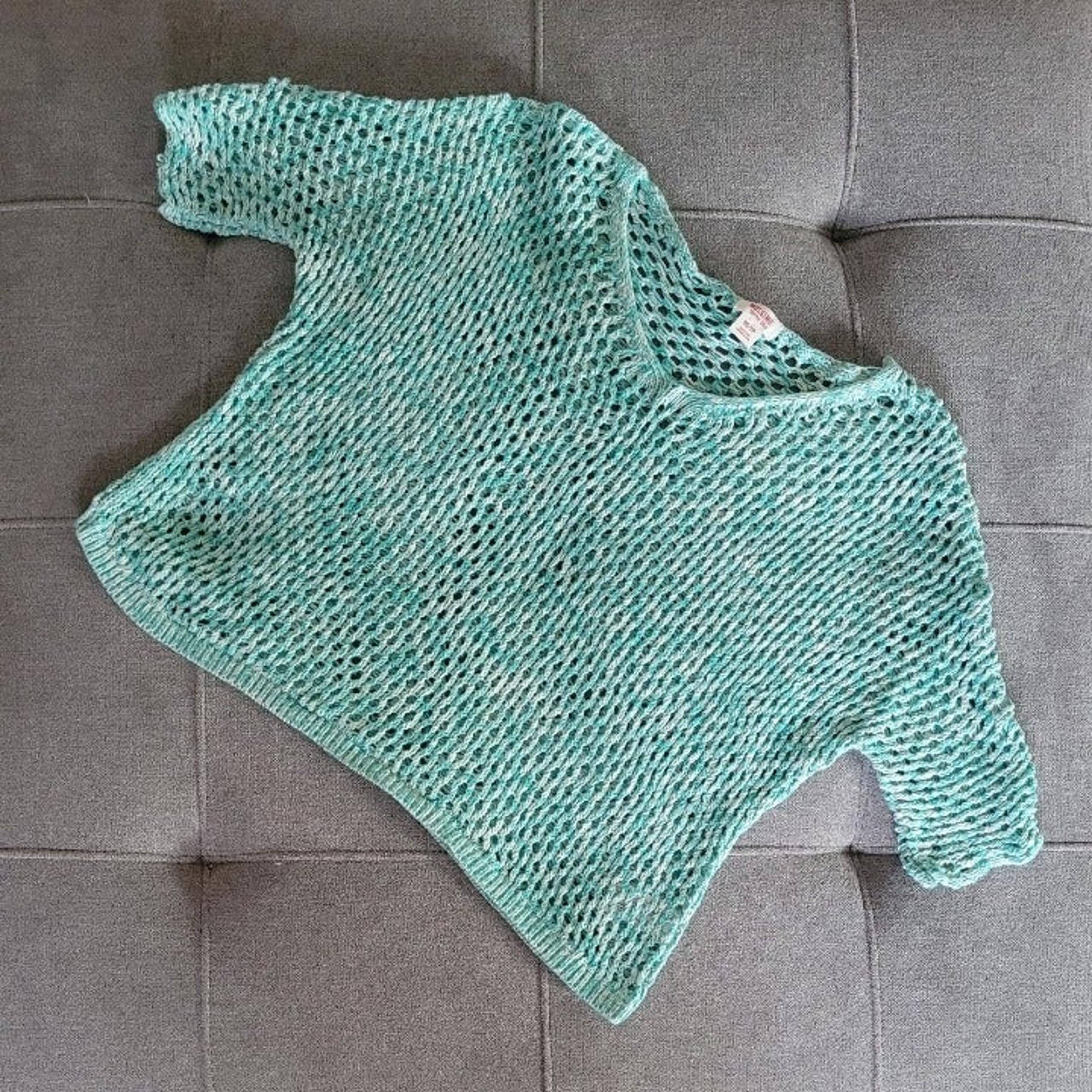 Mint Green Crochet/Knitted Top