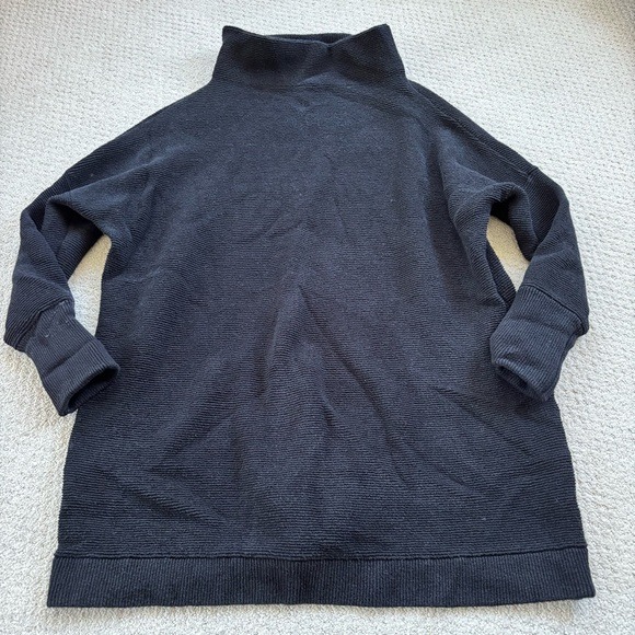Free people Black ottoman Turtleneck Sweater tunic