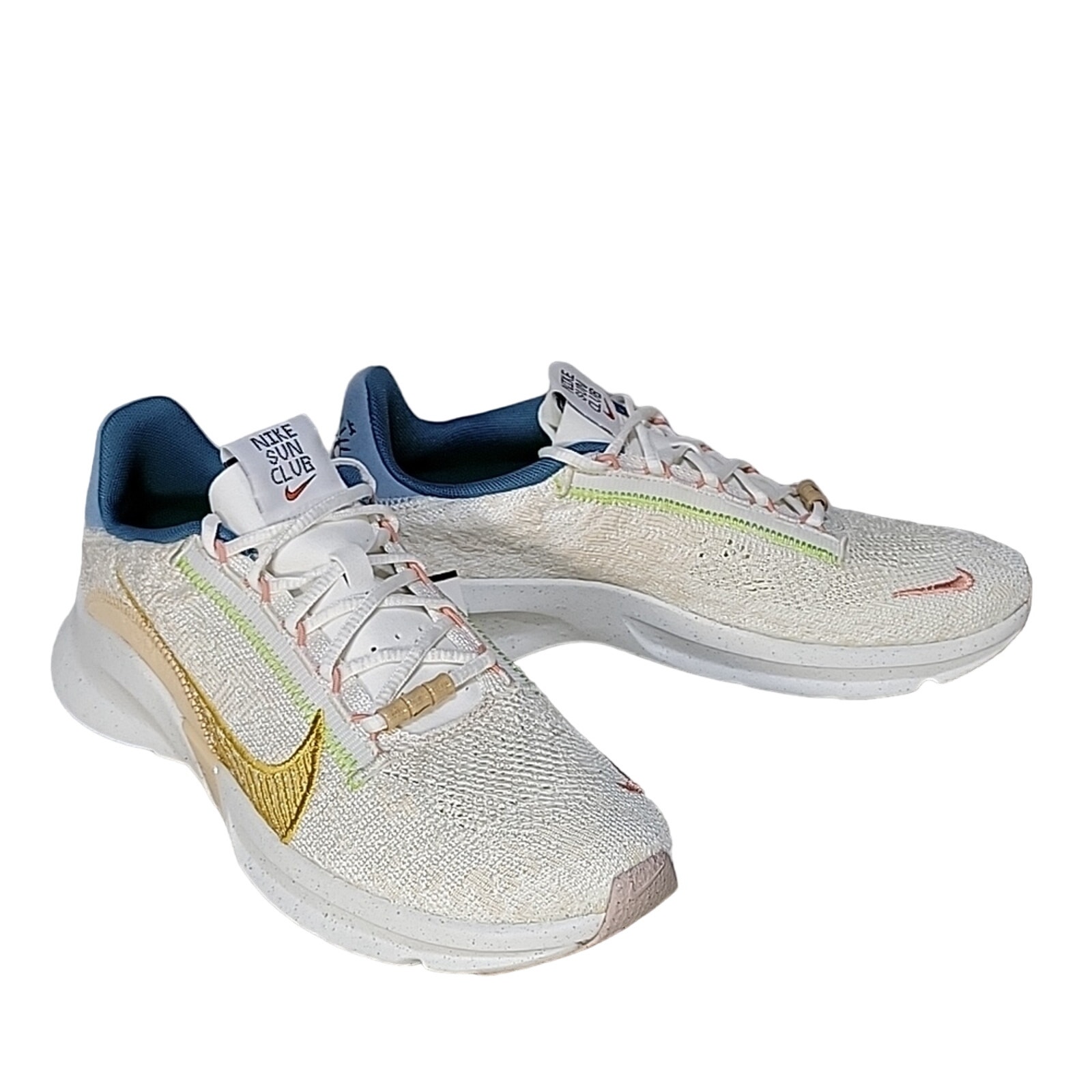 Nike SuperRep Go 3 Flyknit Next Nature Sun Club White Sanded Gold Sneakers NWT