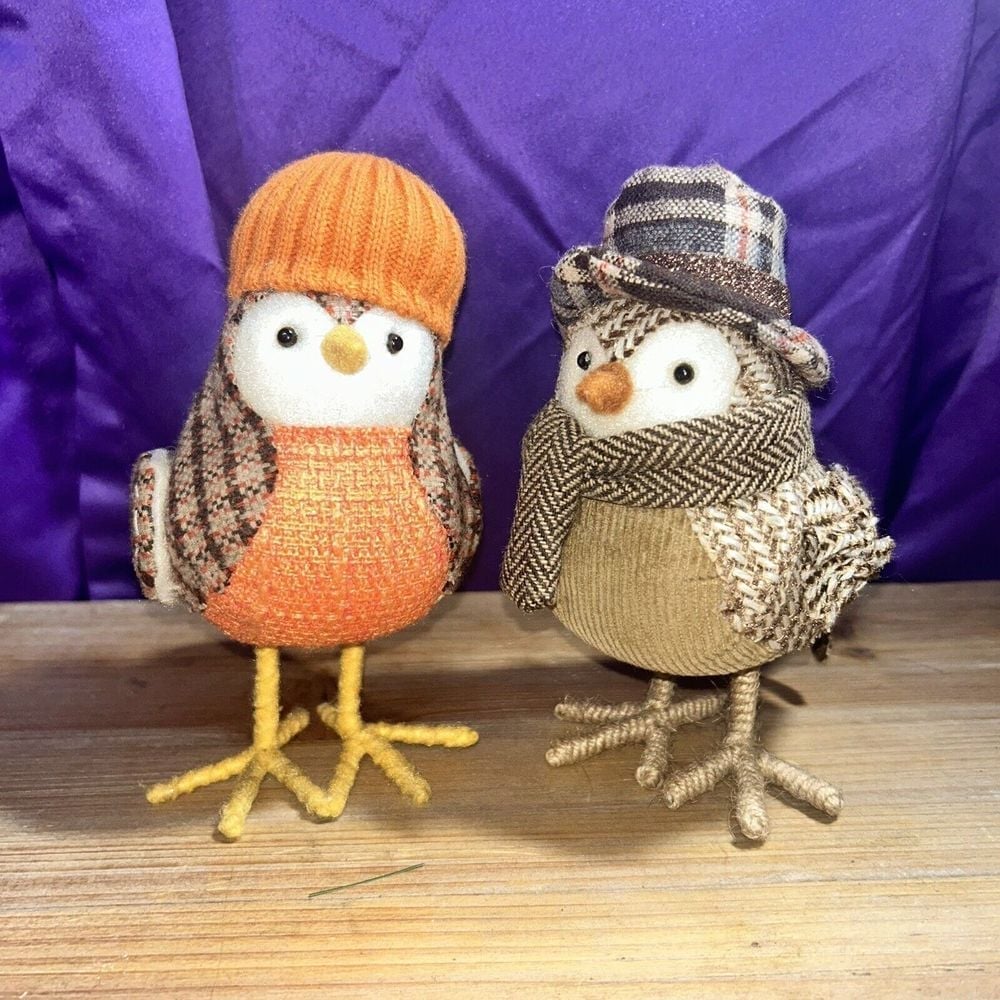 Set 2 Target Hide & Eek And Spritz Holiday Fabric Birds 2016 & 17 Fall Harvest