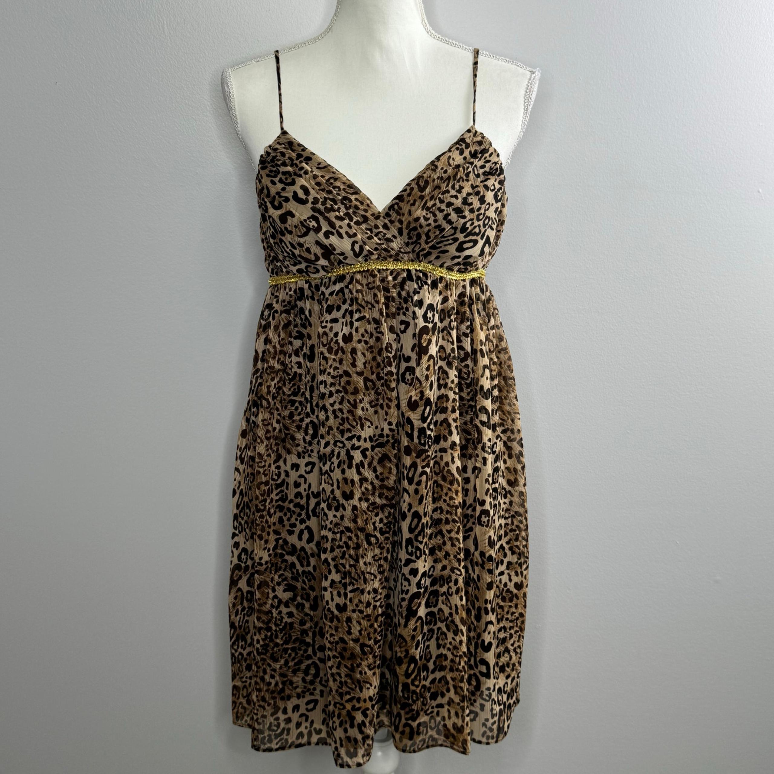Y2k Alyn Paige leopard print dress size 11/12