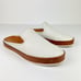 Vince Canella Backless Flat Loafer Slip-On White Leather, Women's 8 M