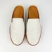 Vince Canella Backless Flat Loafer Slip-On White Leather, Women's 8 M
