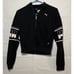 Puma Rebel Track Jacket Long Sleeve Zip Up Black White Women's XS