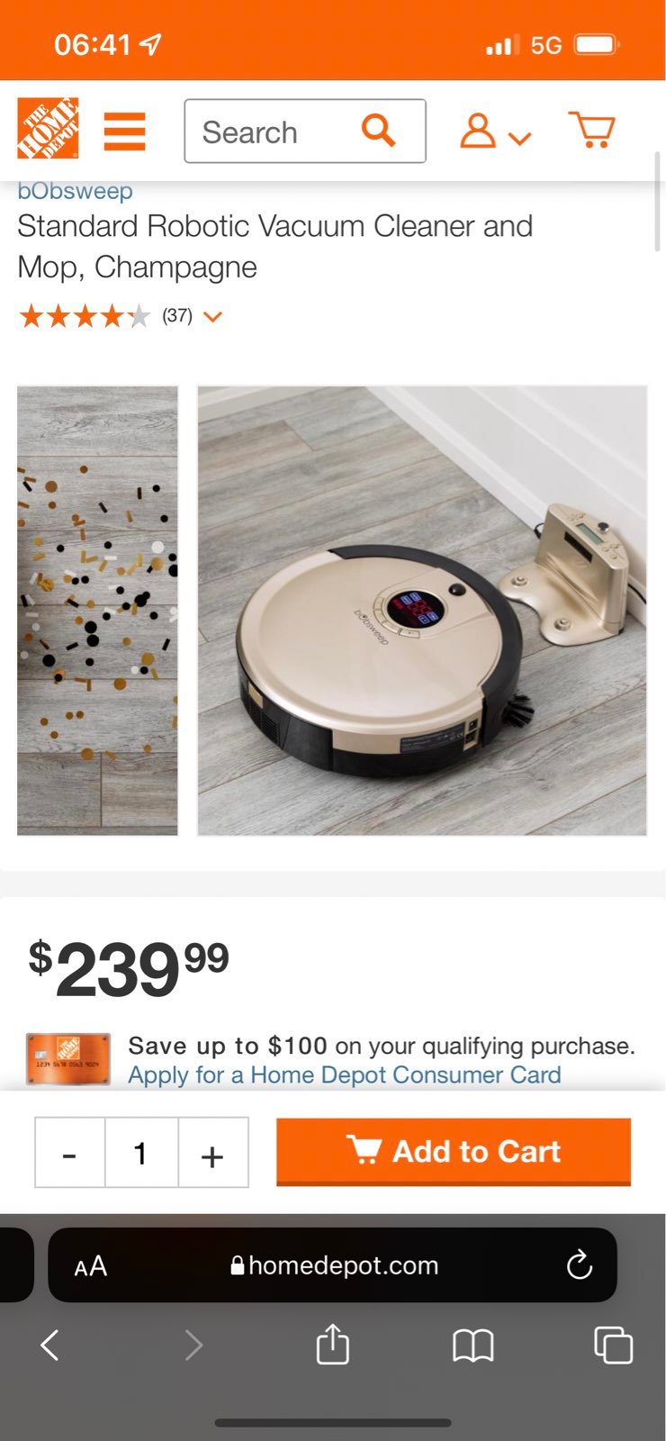 Bob Sweep robo vacuum