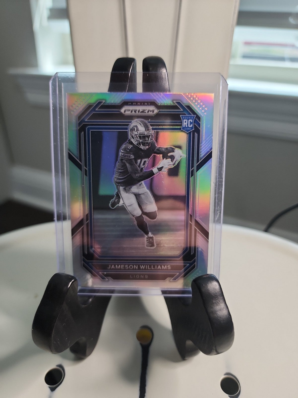 2022 Panini Prizm Jameson Williams Black and White Silver Variation Prizm