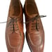 Ferragamo Men's Lace Tie Leather Brown Split Toe Size 9D US Shoes Italy Vintage