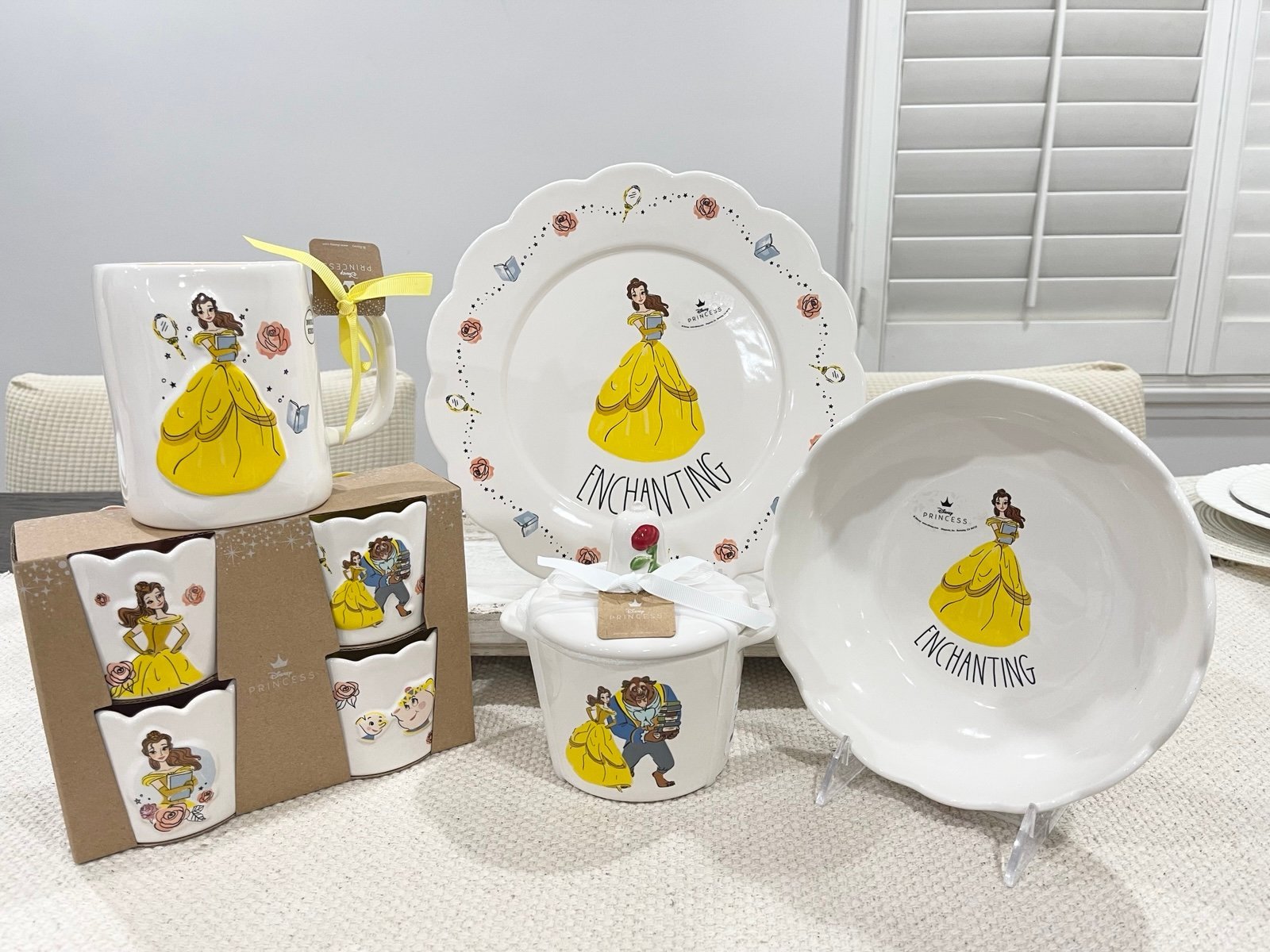 NWT Rae Dunn “BEAUTY AND THE BEAST” bundle