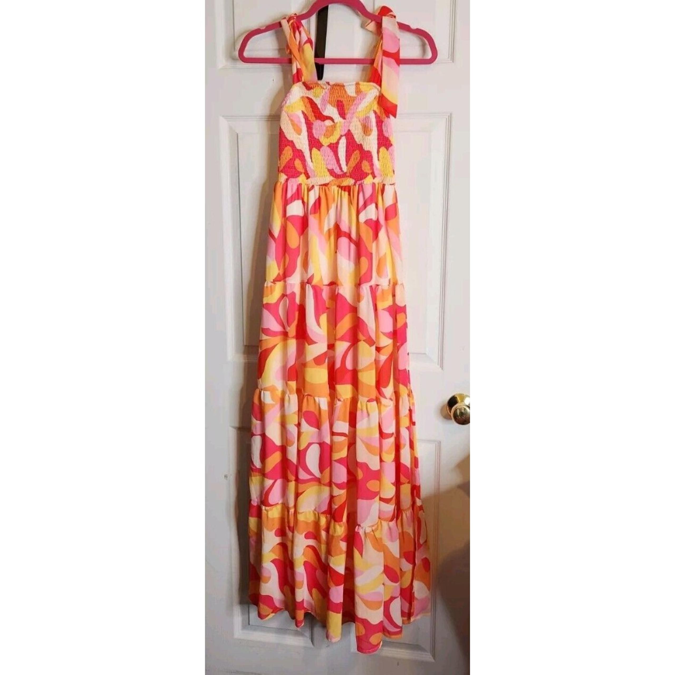 Flying Tomato Next Best Years Maxi Dress Women’s Size Small Colorful Lined NWOT