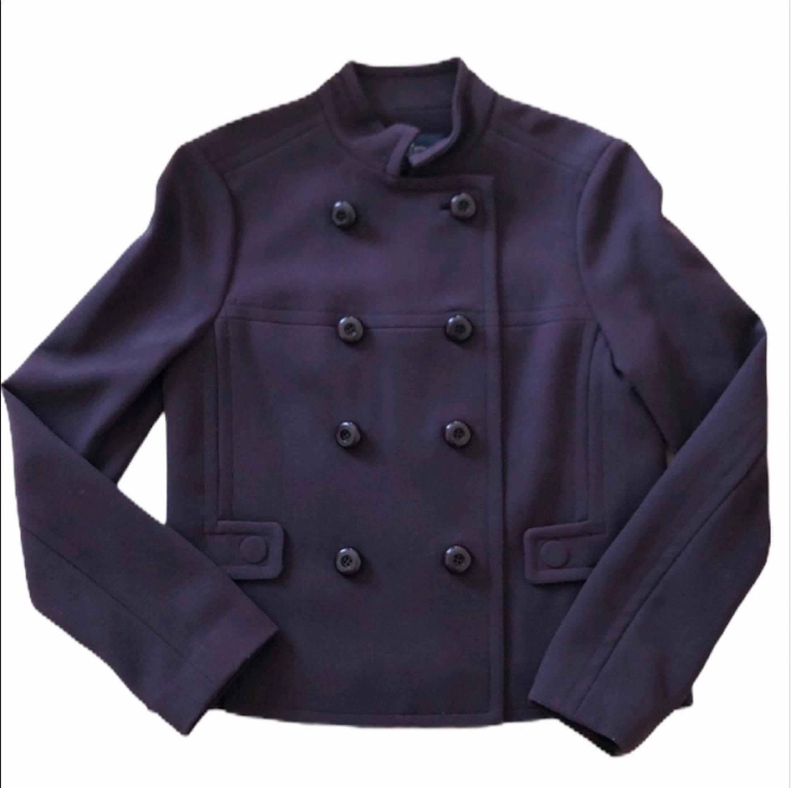 NEW! Rachel Roy Cropped Peacoat Burgendy