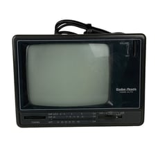 Vintage RadioShack PortaVision 16-121A Portable TV Black 5 inch Screen 1994