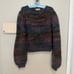Vintage Handknit Women M Lauren Hansen Wool Blend Wide Sleeve Multicolor Sweater