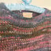 Vintage Handknit Women M Lauren Hansen Wool Blend Wide Sleeve Multicolor Sweater