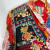Johnny Was Mishka Embroidered red floral kimono top size medium