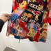 Johnny Was Mishka Embroidered red floral kimono top size medium