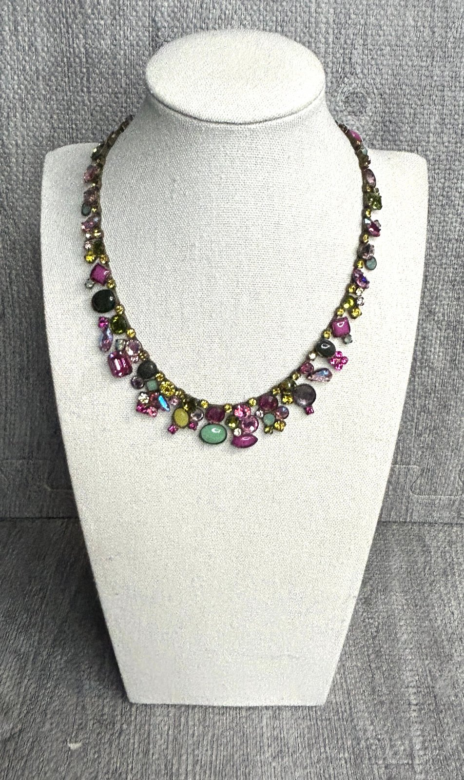 Vintage Sorrelli Necklace, Multi Stone & Crystals, Adjustable, necklace