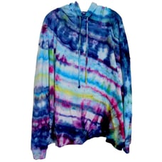 Levis Rainbow Tie Dye Hoodie 3X Vintage Style Pockets Long Sleeve Hippie Boho