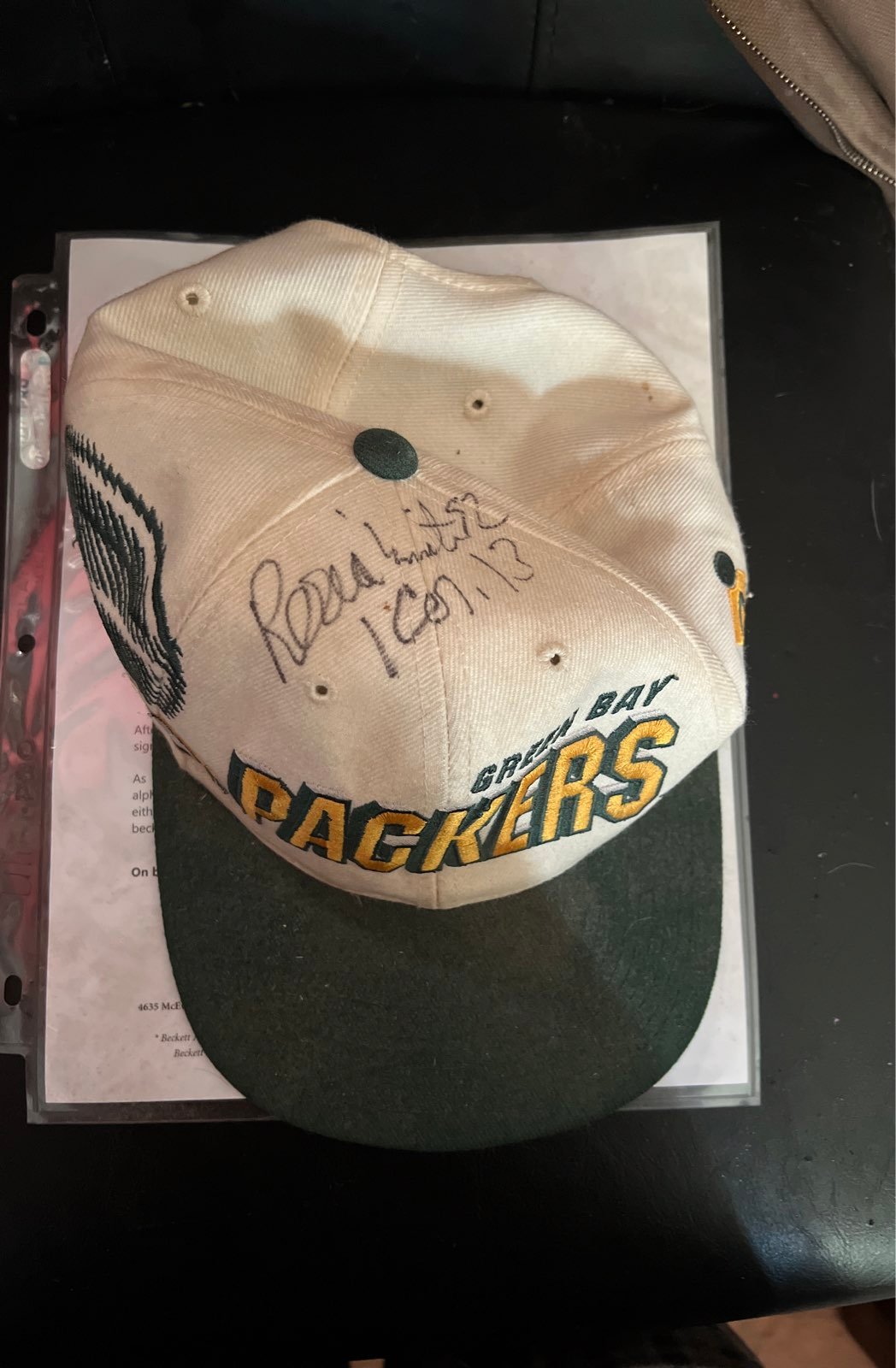 Reggie white signed hat