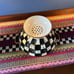 Mackenzie Childs Courtley check large colander