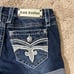 Rock Revival Womens Shorts size 27 Denim Blue Jean Cuffed Western Flap Pockets
