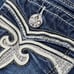 Rock Revival Womens Shorts size 27 Denim Blue Jean Cuffed Western Flap Pockets